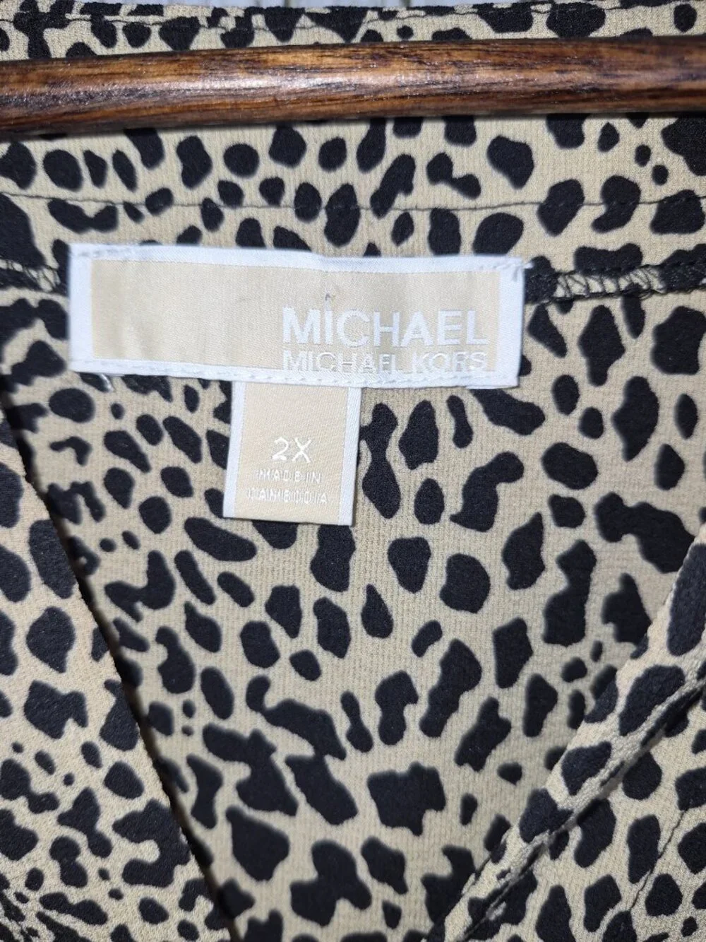 Michaels Kor Women's Sz 2X Pullover Animal Print Tunic Top